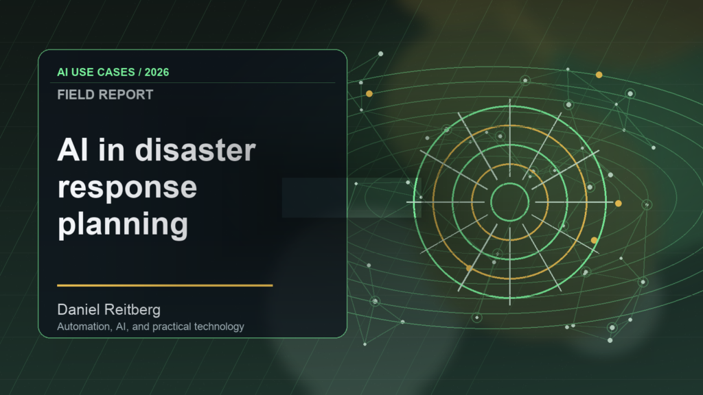 AI in disaster response planning: From Experiment to Everyday Use