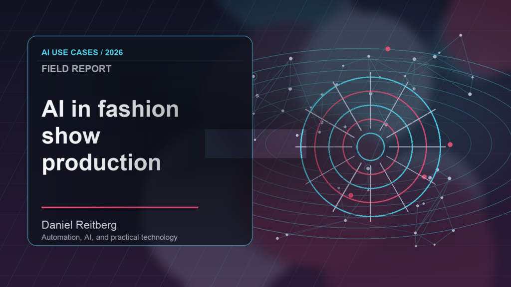 AI in fashion show production: From Experiment to Everyday Use