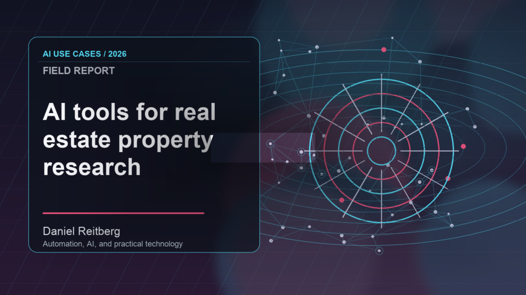 AI tools for real estate property research: From Experiment to Everyday Use