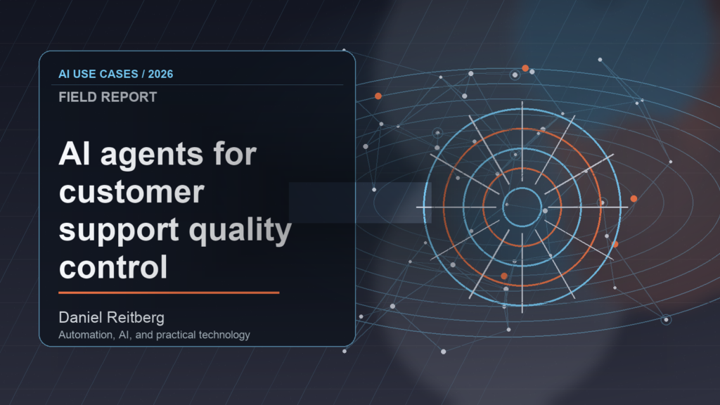 AI agents for customer support quality control: From Experiment to Everyday Use