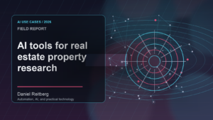 AI tools for real estate property research: From Experiment to Everyday Use
