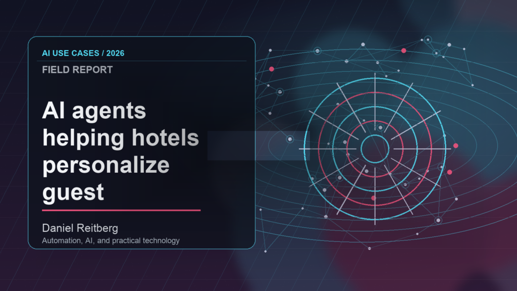 AI agents helping hotels personalize guest operations: From Experiment to Everyday Use