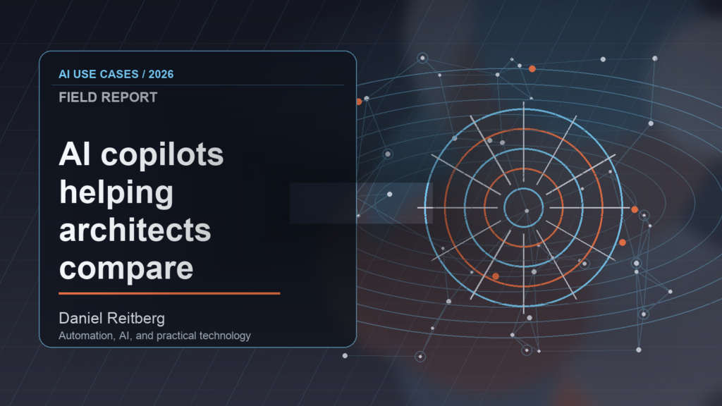 AI copilots helping architects compare sustainable building options: From Experiment to Everyday Use