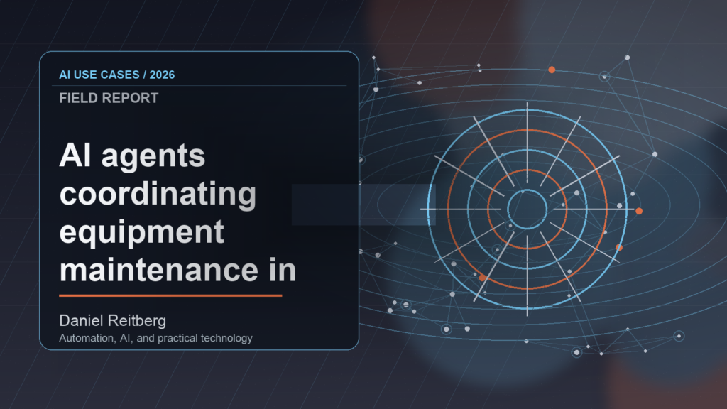 AI agents coordinating equipment maintenance in factories: From Experiment to Everyday Use